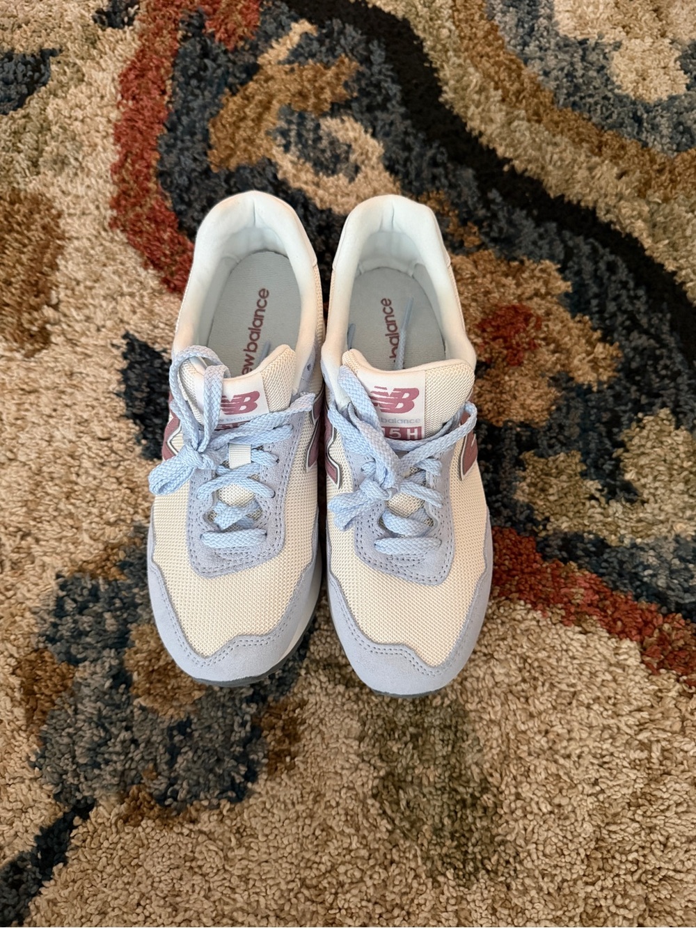 New Balance Women’s Light Blue and White Classic 574 Sneaker